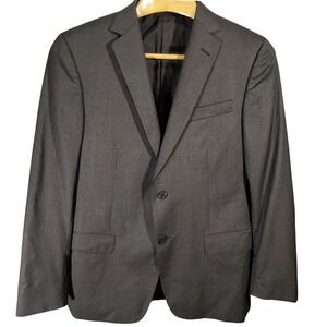 Z Zegna Suit Jacket 40R Mens Grey Wool 2-Button City Blazer 222733 Fabric